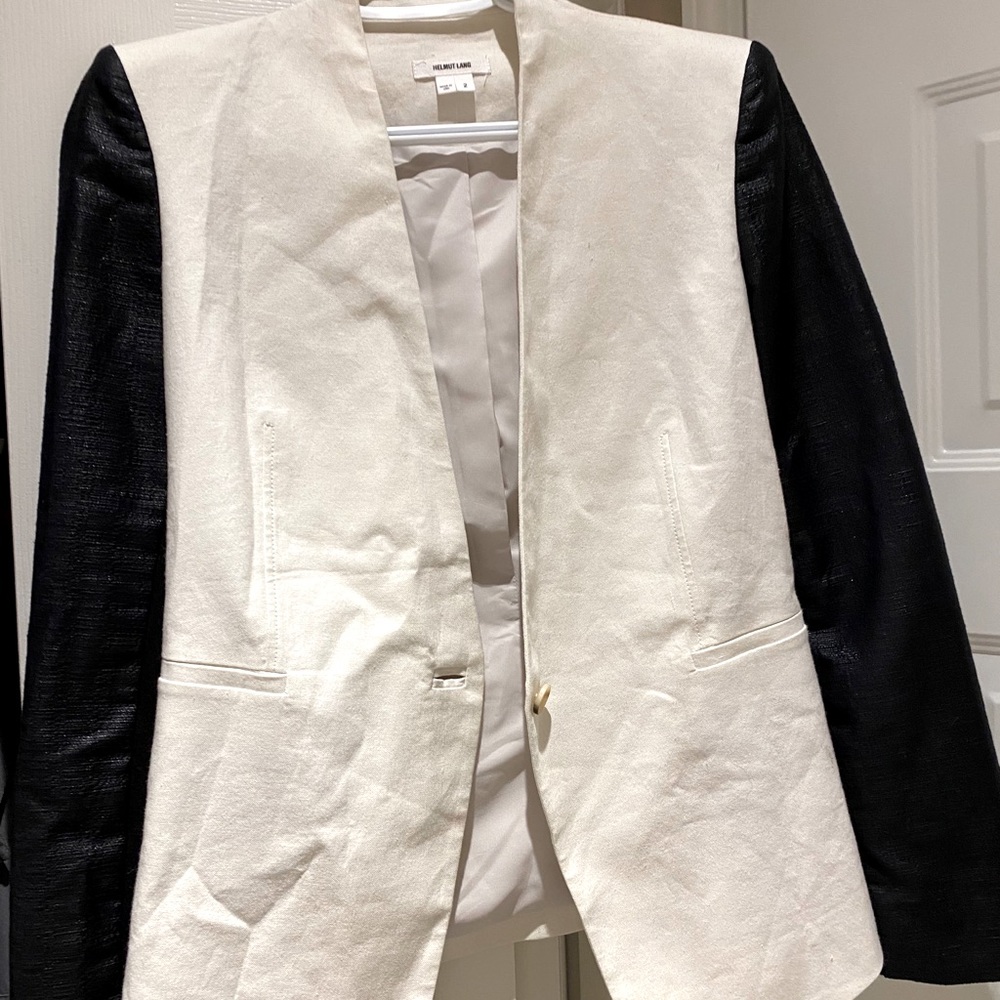 Black and white Helmut Lang blazer